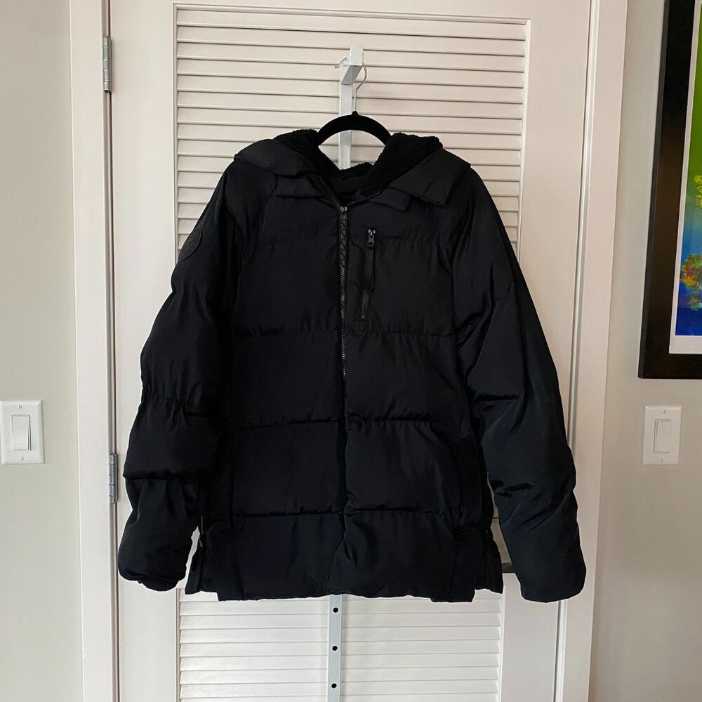 Fabletics Voyage Puffer Coat, Black, Size S